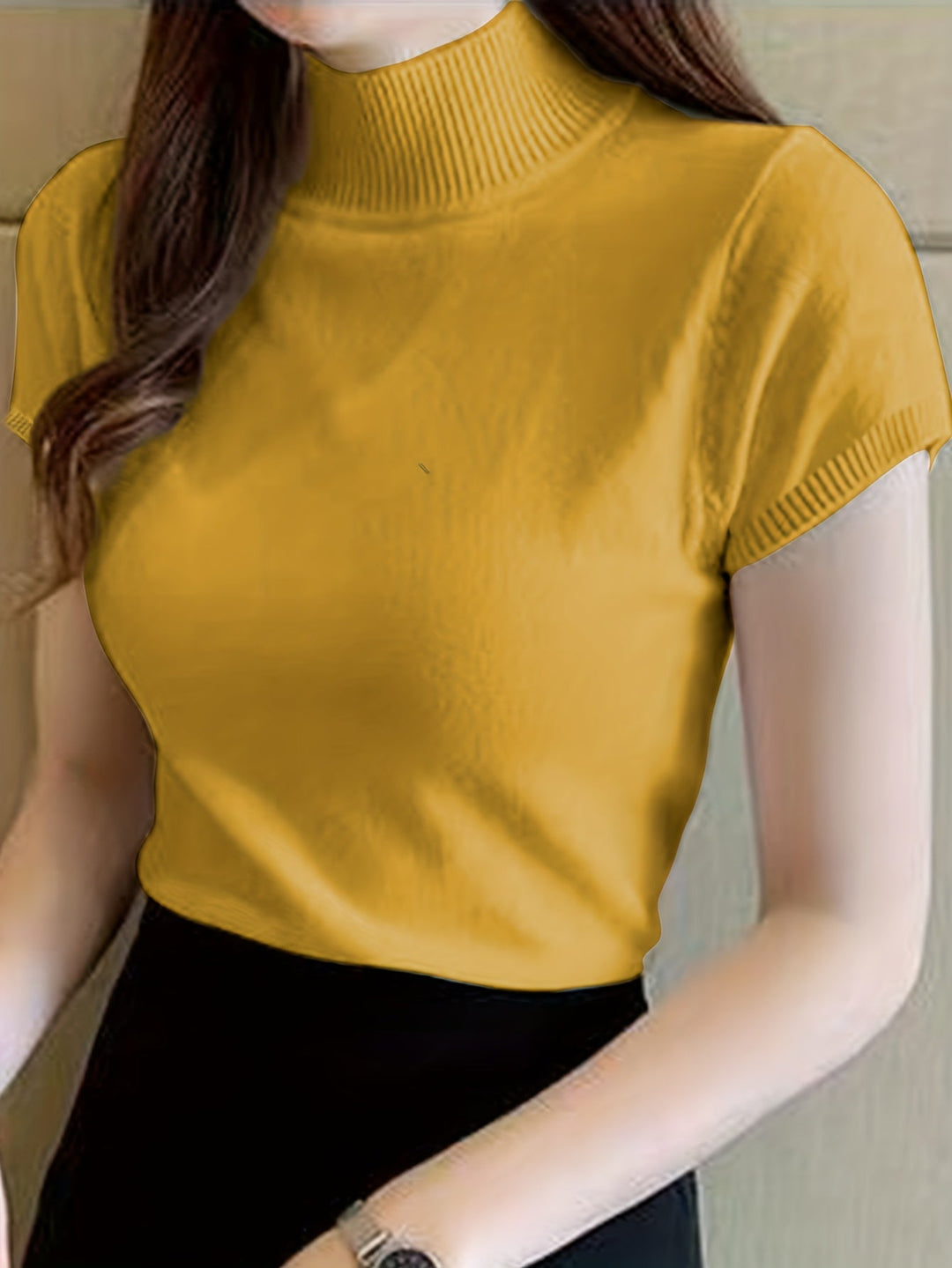 Ladies Refined Mock-Neck Top