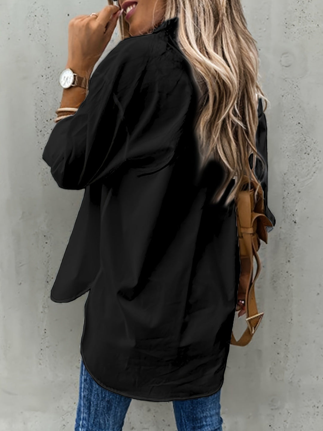 Button-Front Shirt for Women, Relaxed Style