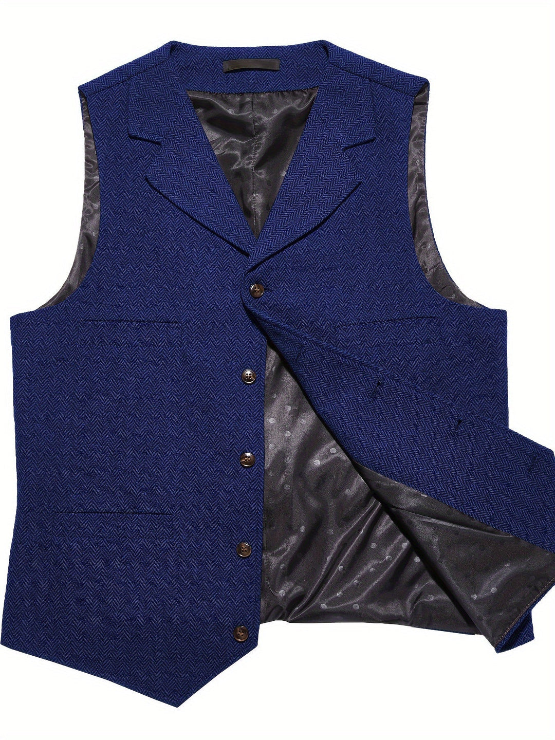 Refined Herringbone Waistcoat for Men