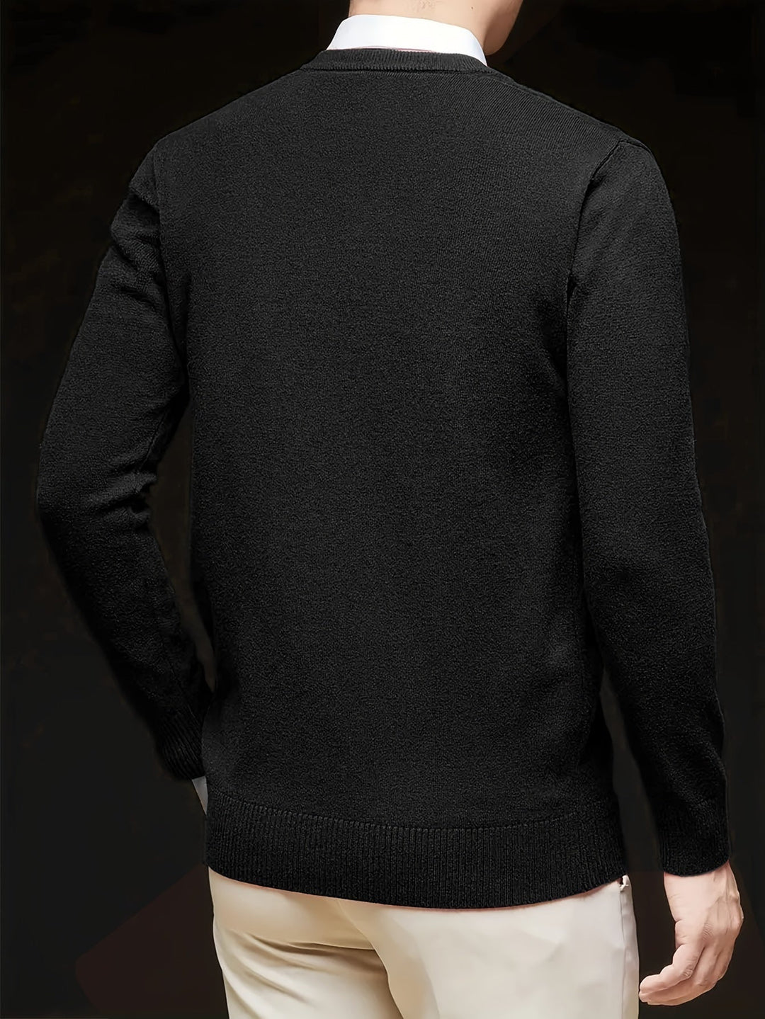 Refined V-Neck Sweater for Men