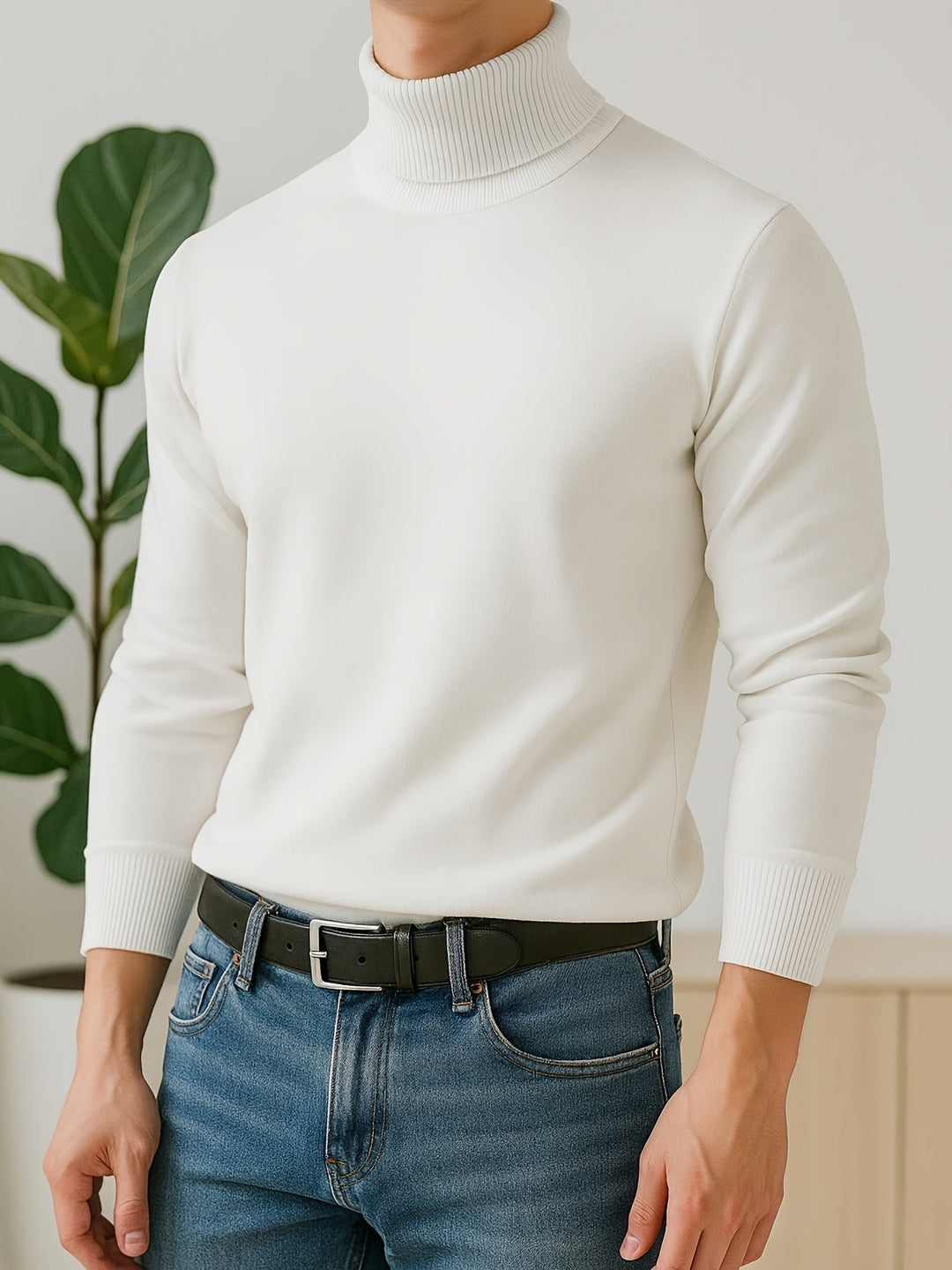 Refined High-Neck Sweater for Men