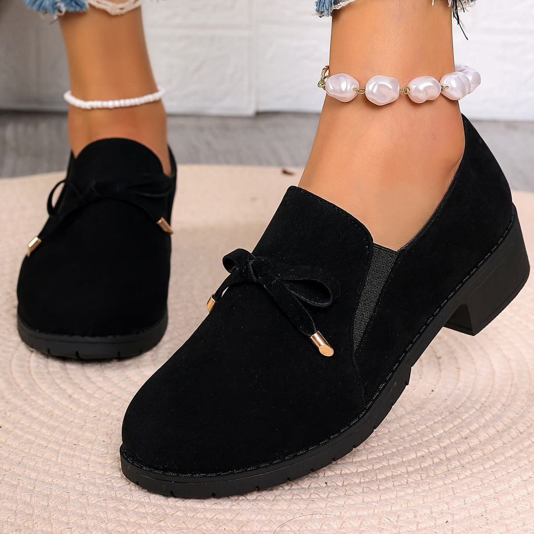 Bow-Detail Slip-On Loafers for Women