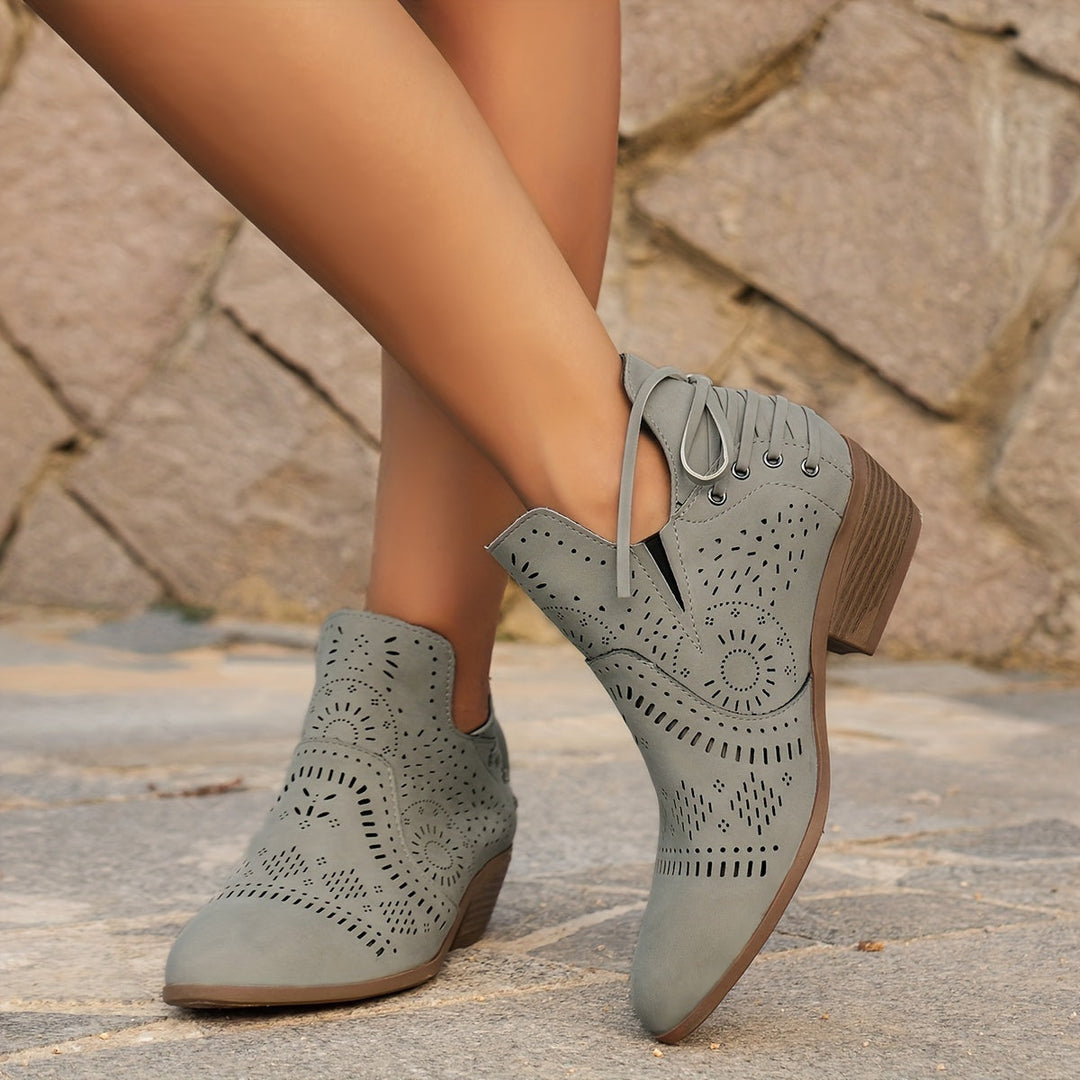 Cutout Detail Ankle Boots for Women