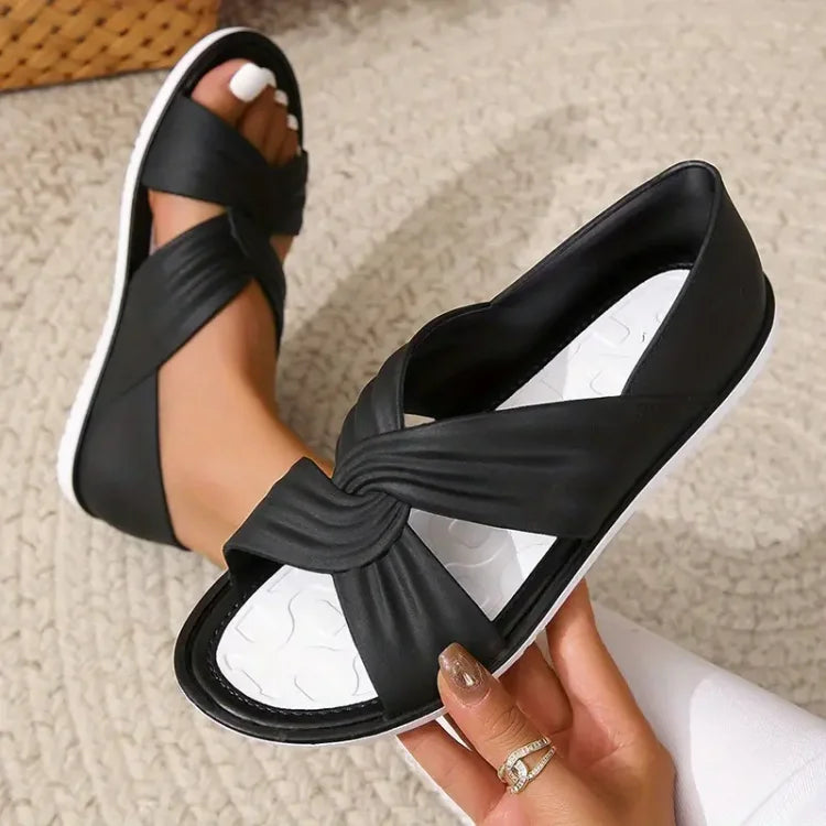 Cushioned Cross-Strap Sandals for Women