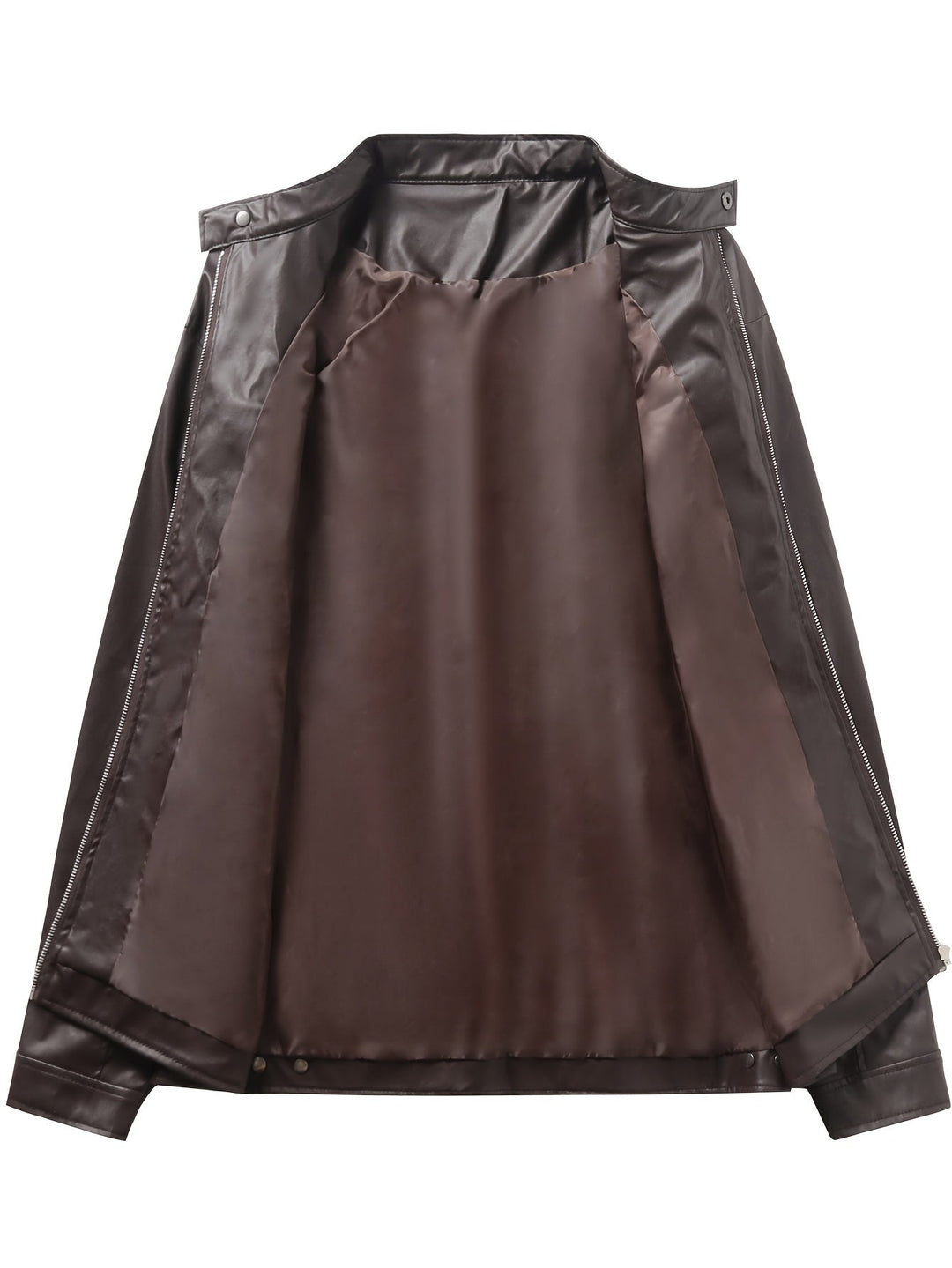 Stand-Collar Moto Jacket for Men