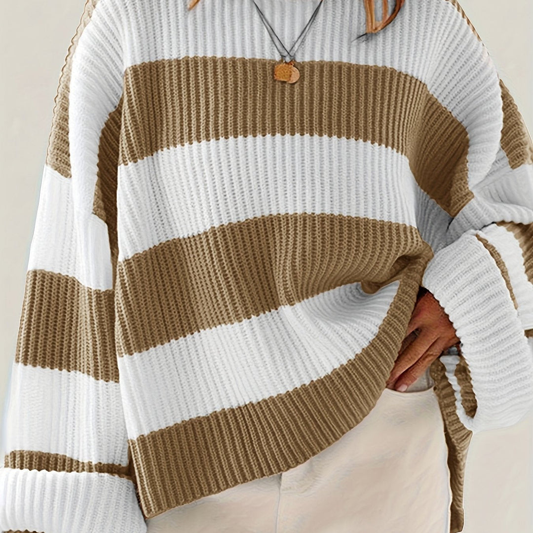 Colorblock Sweater for Women, Relaxed Style