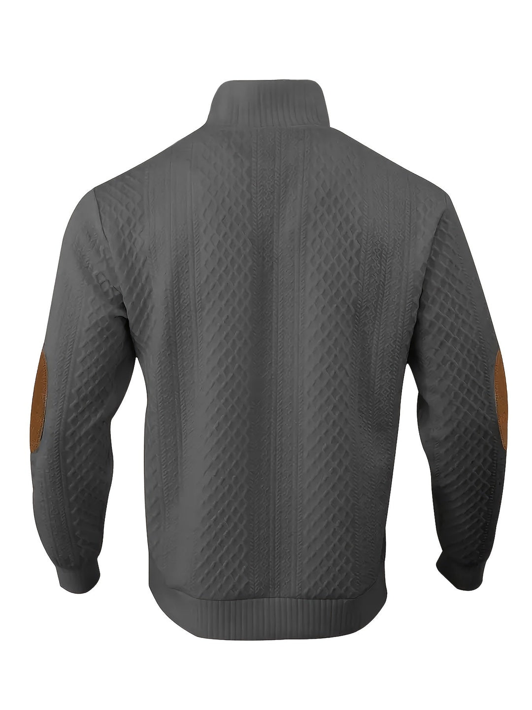 Stand Collar Button Henley Sweater for Men, Plus Size