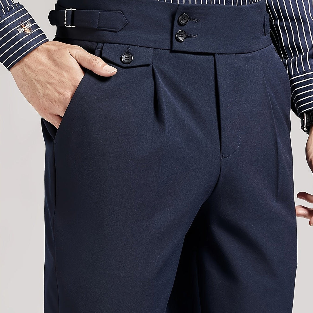 Tailored Single-Pleat Trousers for Men
