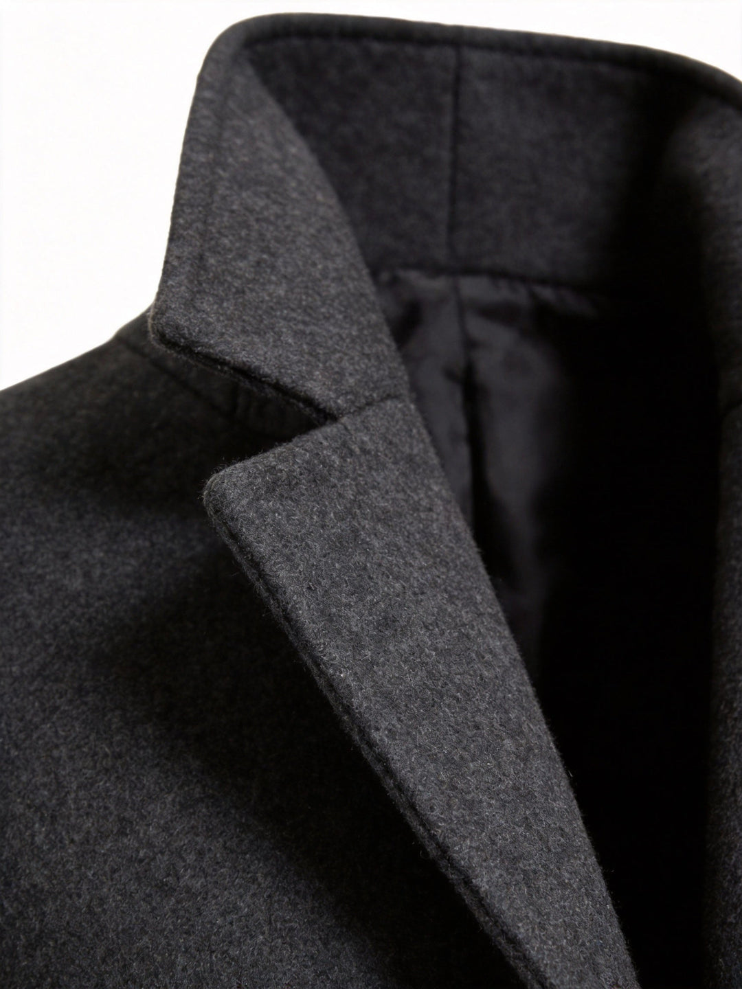 Refined Long Trench Coat for Men, Plus Size