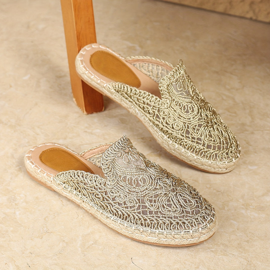 Woven Slip-On Mules for Women