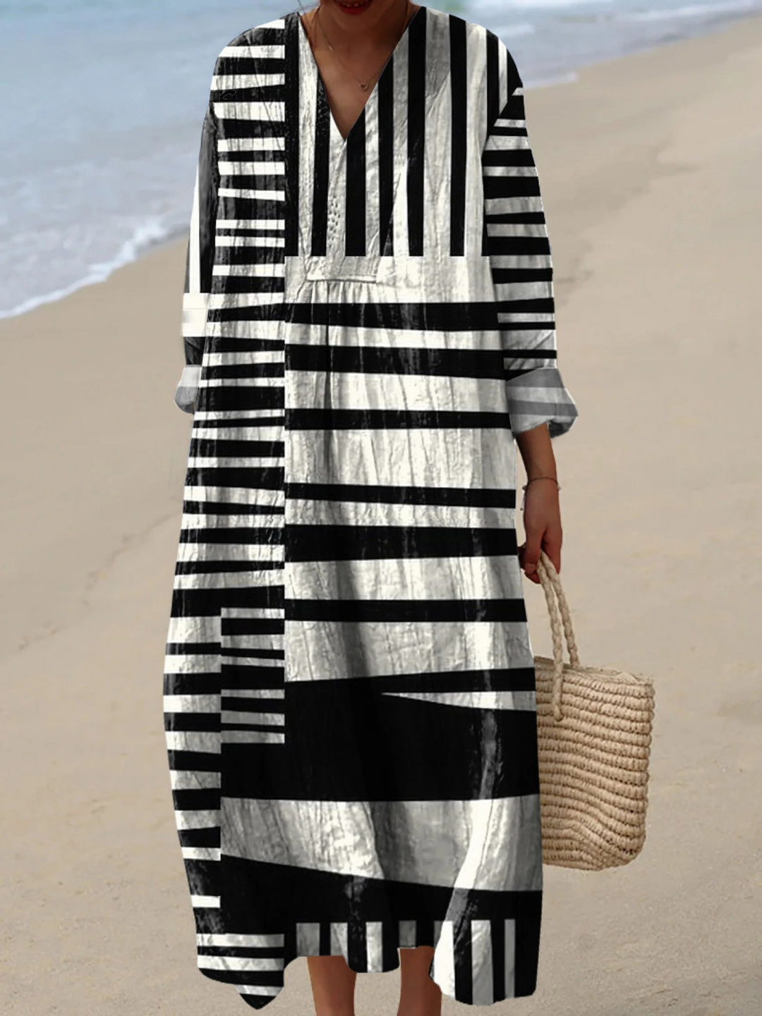 Multicolor Stylish Abstract Pattern Dress for Women