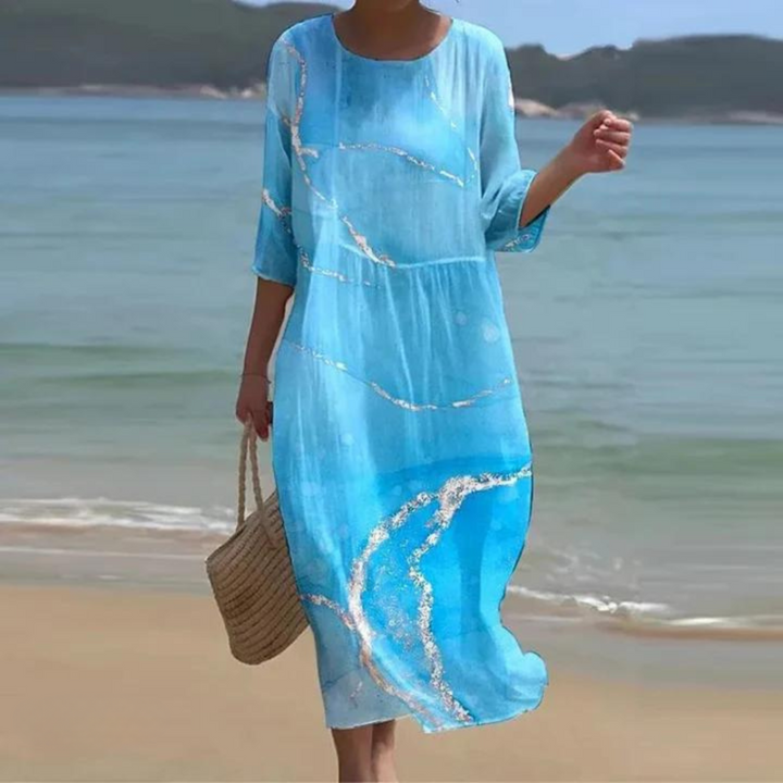 Floral Summer Dress, Women's Elegant Fit
