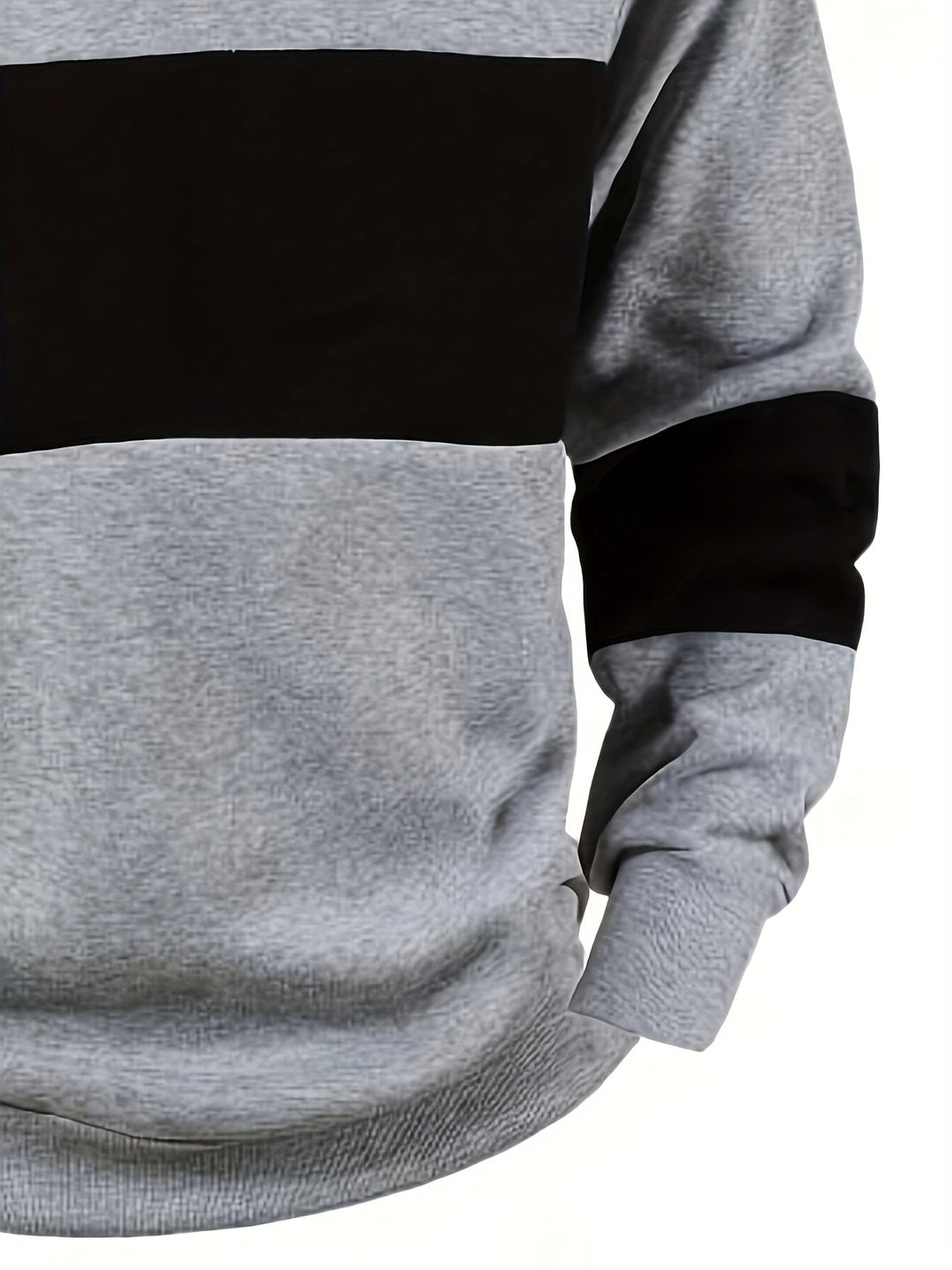 Colour-Block Long Sleeve Polo Shirt for Men, Plus Size