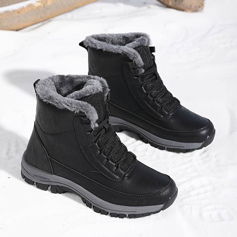 Warm-Lined Winter Trail Boots for Men