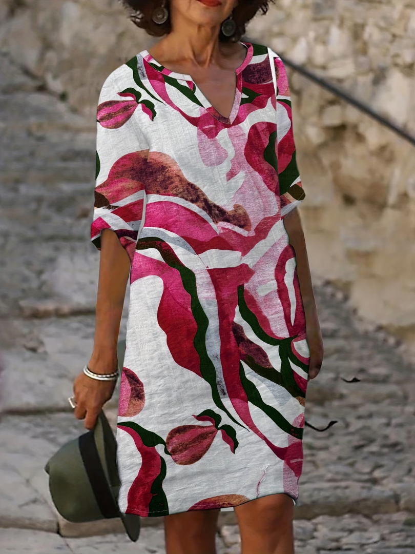 Artful Summer Dress for Women, Plus Size