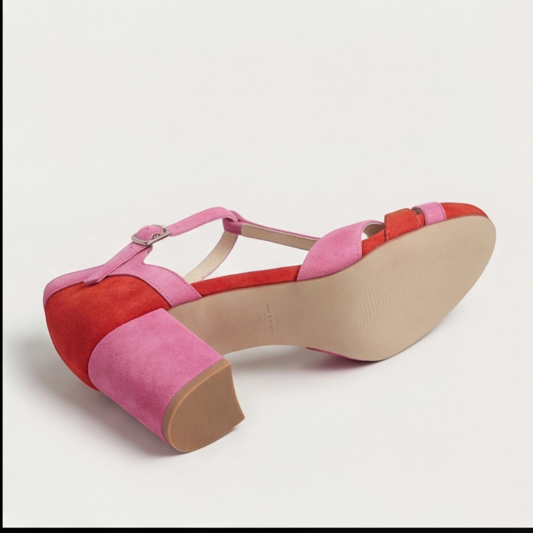 Closed Toe T-Strap Heels, Women's Modern Fit
