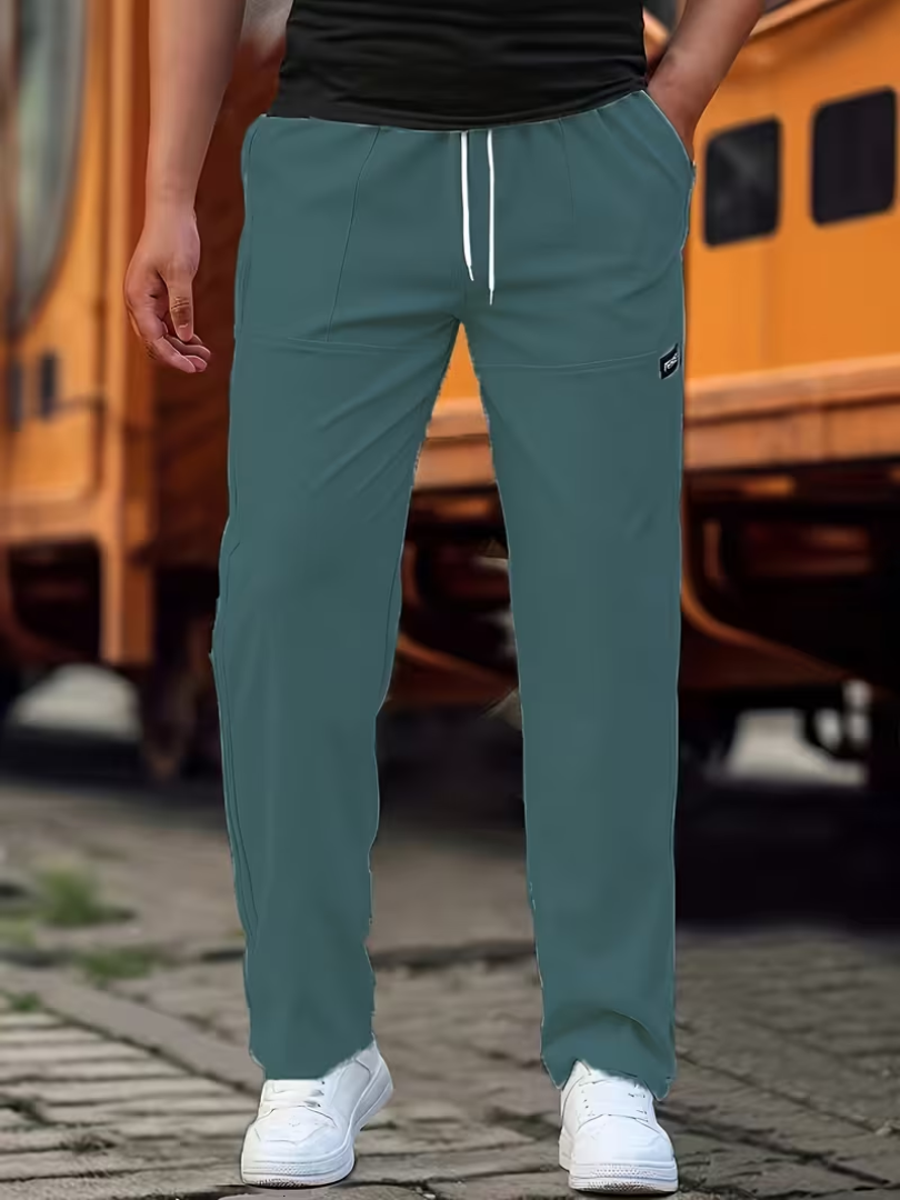 Lightweight Straight-Leg Pants for Men, Casual Style