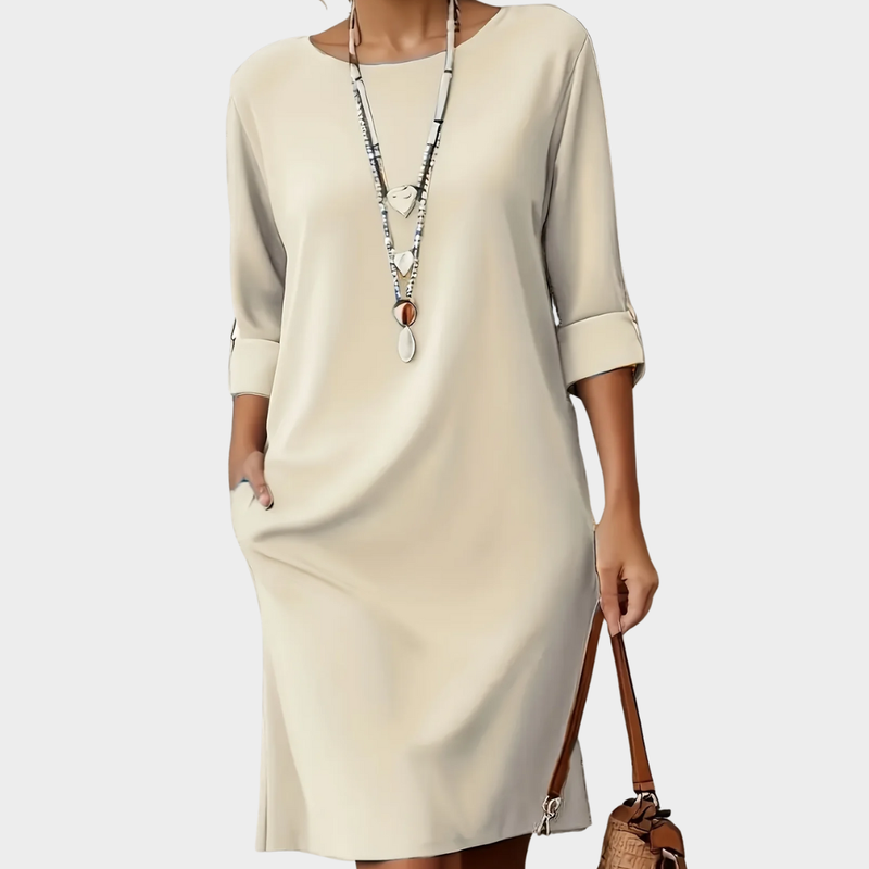 Round Neck Dress, Women's Comfortable Fit