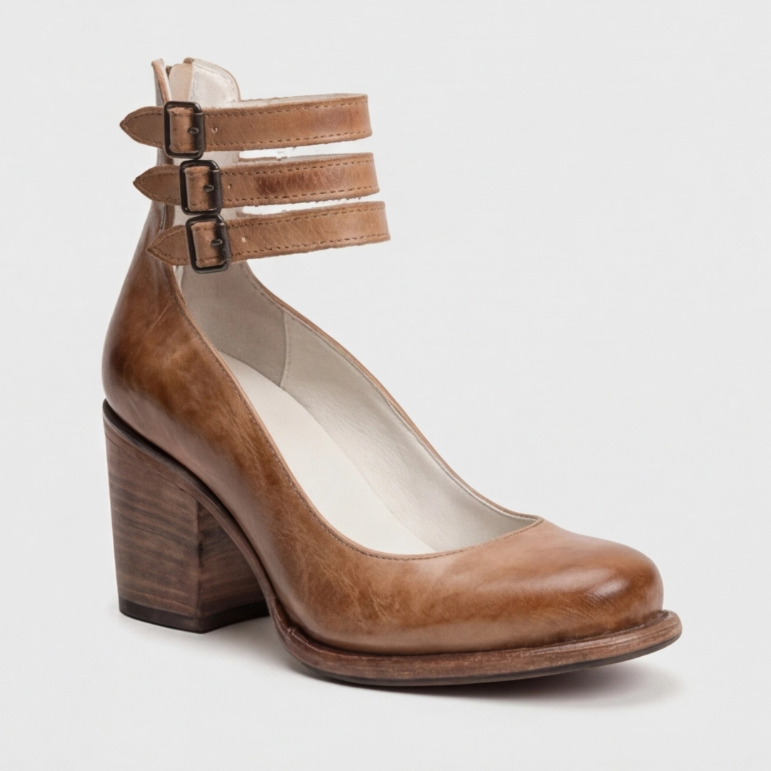 Elegant Retro Ankle Strap Heels for Women