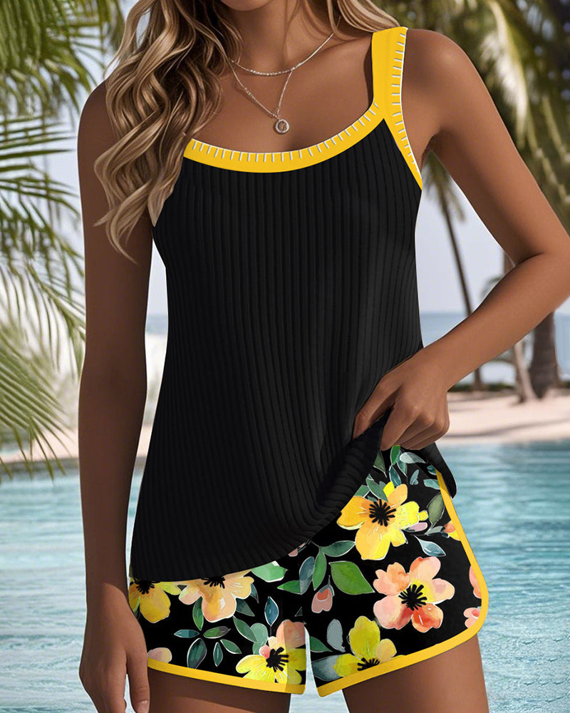 Two-Piece Tankini Set for Women, Flattering Style