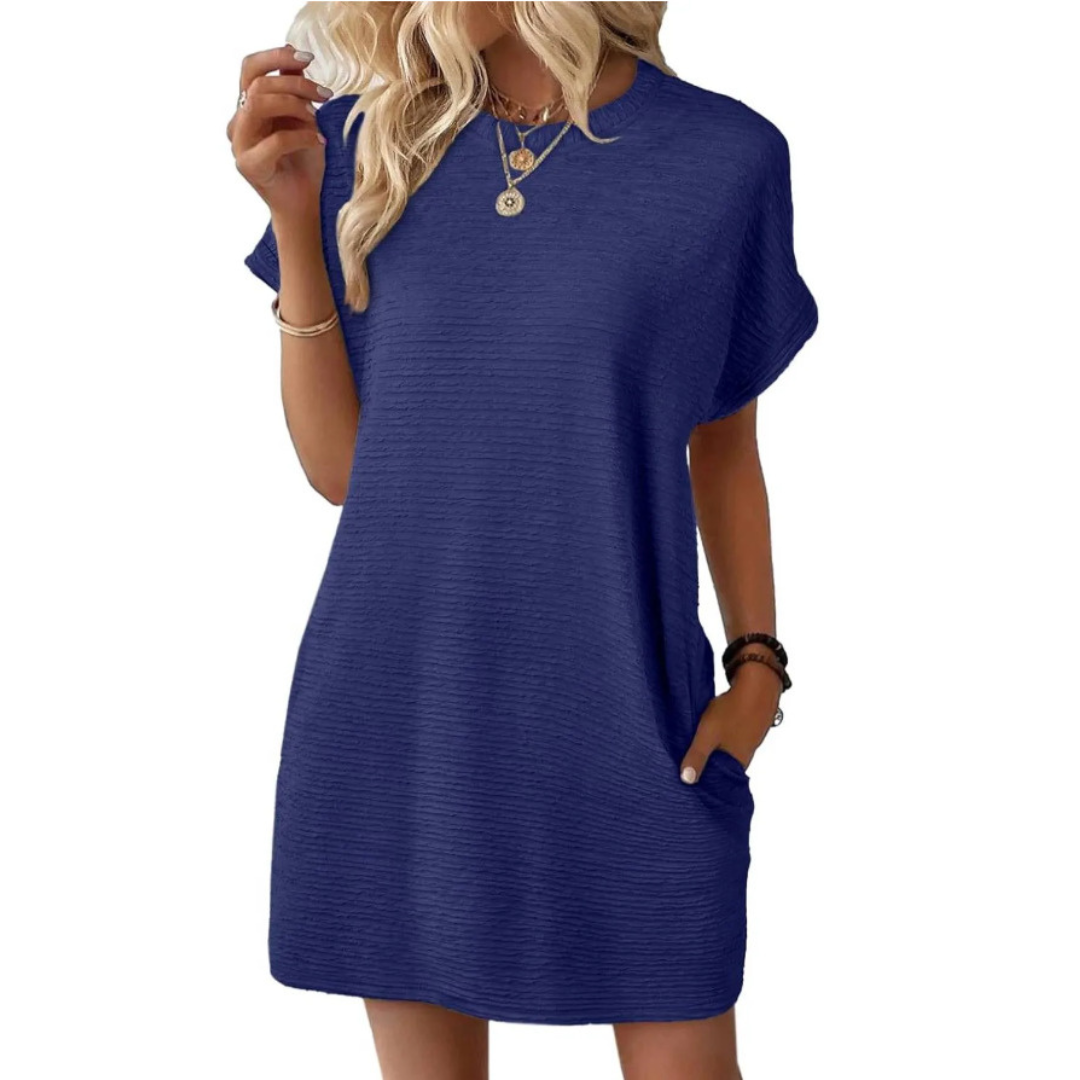 Casual Round Neck Summer Dress for Women