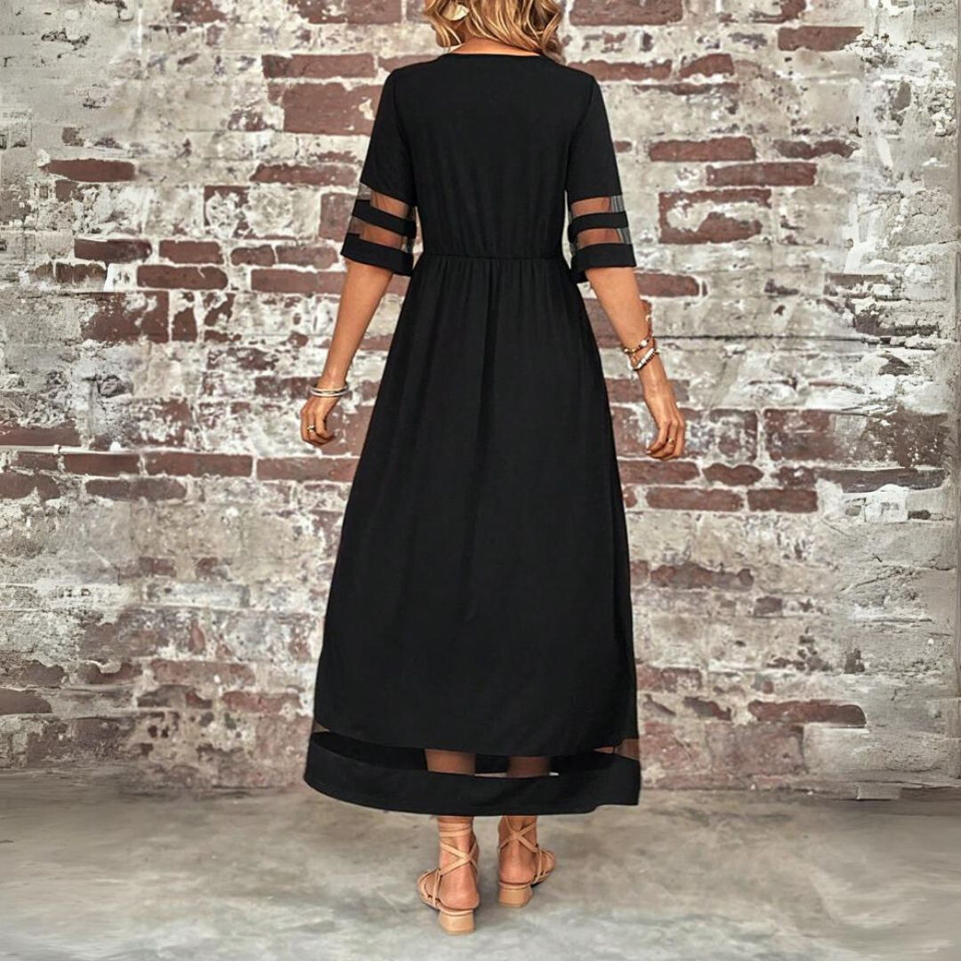 Tummy-Smoothing Midi Dress for Women, Elegant Style