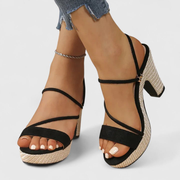 Lace Chunky Heels for Women, Sophisticated Style