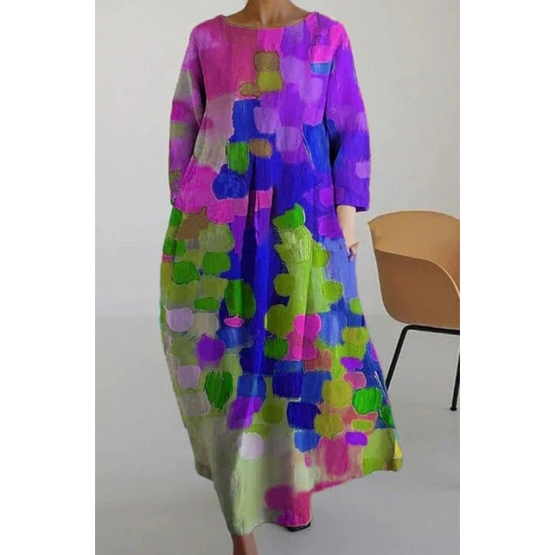 Women's Printed Midi Dress