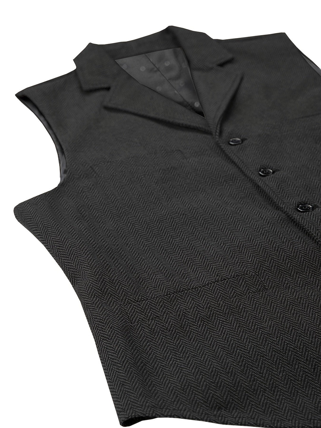 Refined Herringbone Waistcoat for Men