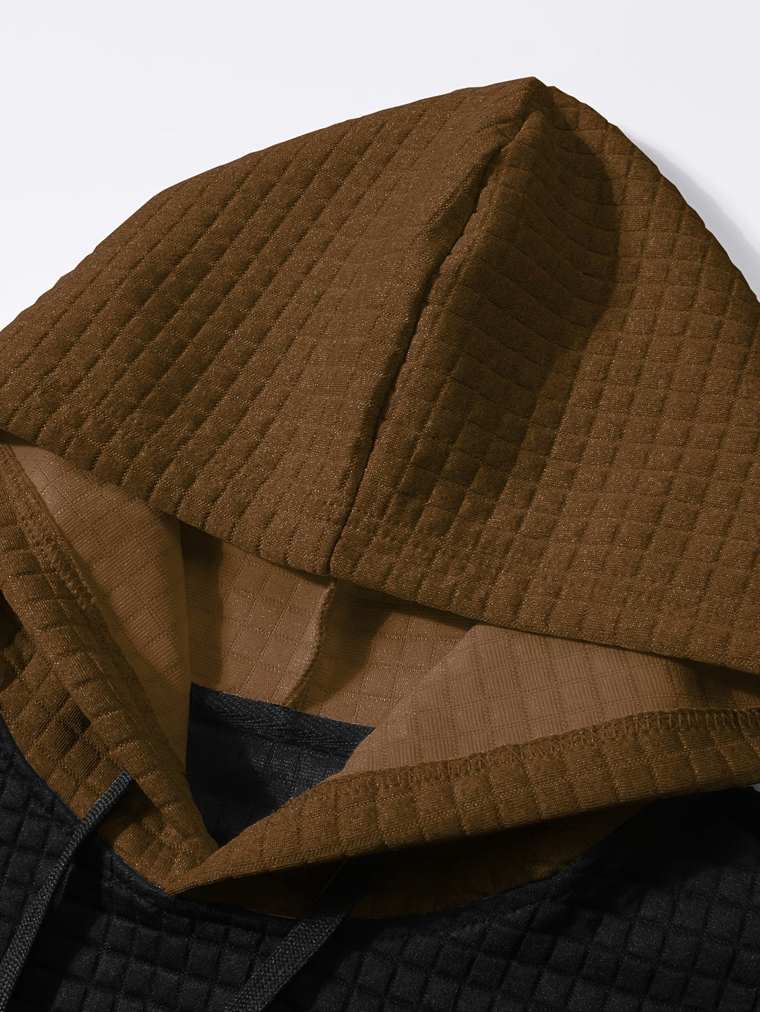 Colour-Block Hoodie for Men, Textured Style