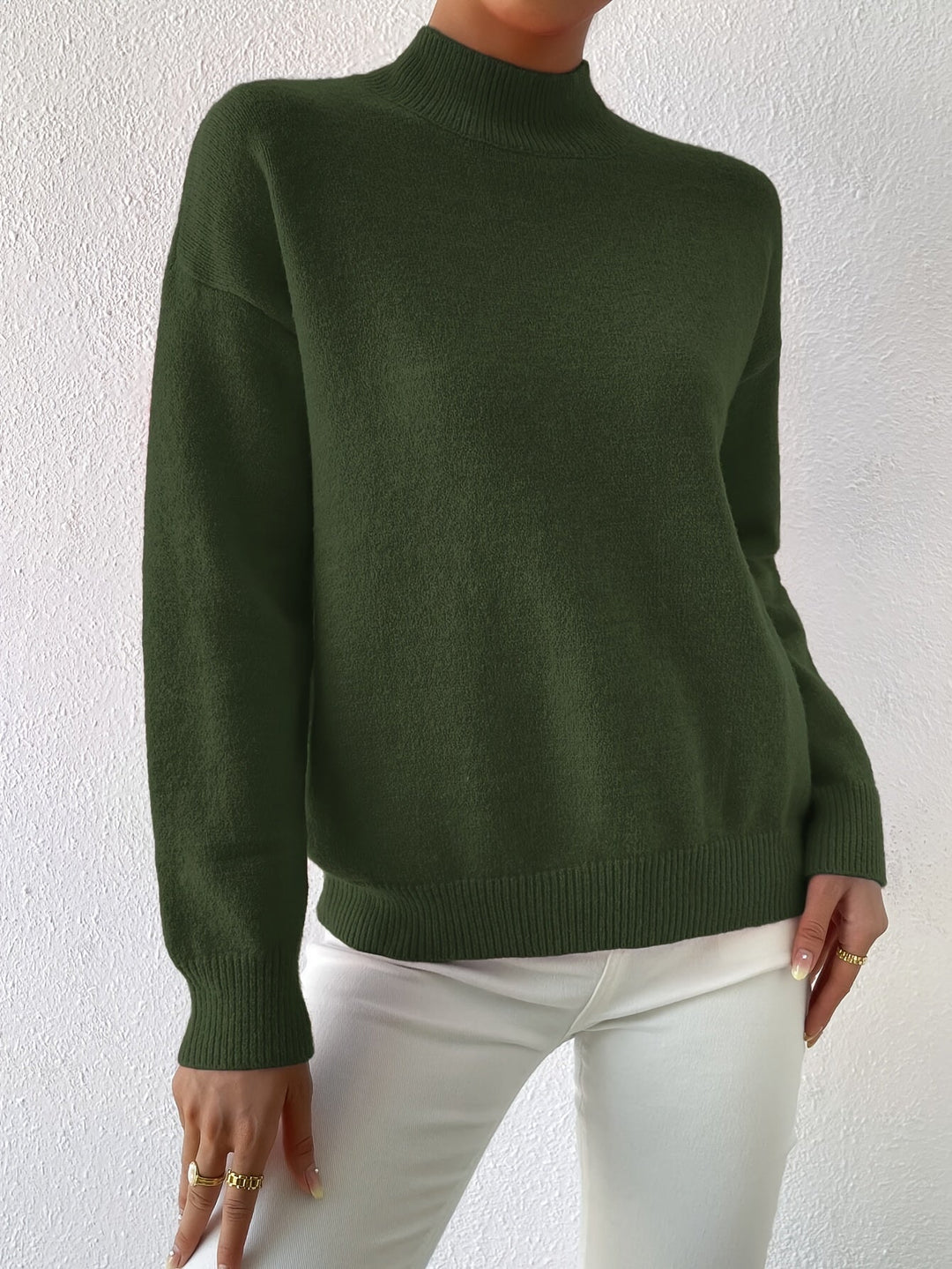 Mock Neck Sweater, Women's Refined Fit