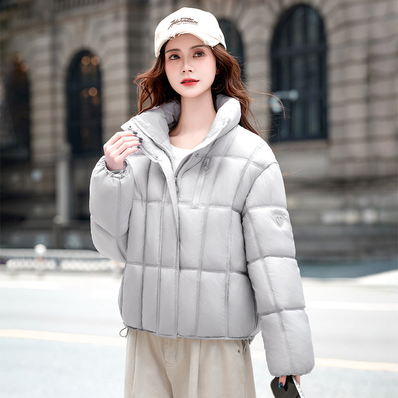 Women's Winter Puffer Jacket – Black, Blue, Gray, Red, Yellow