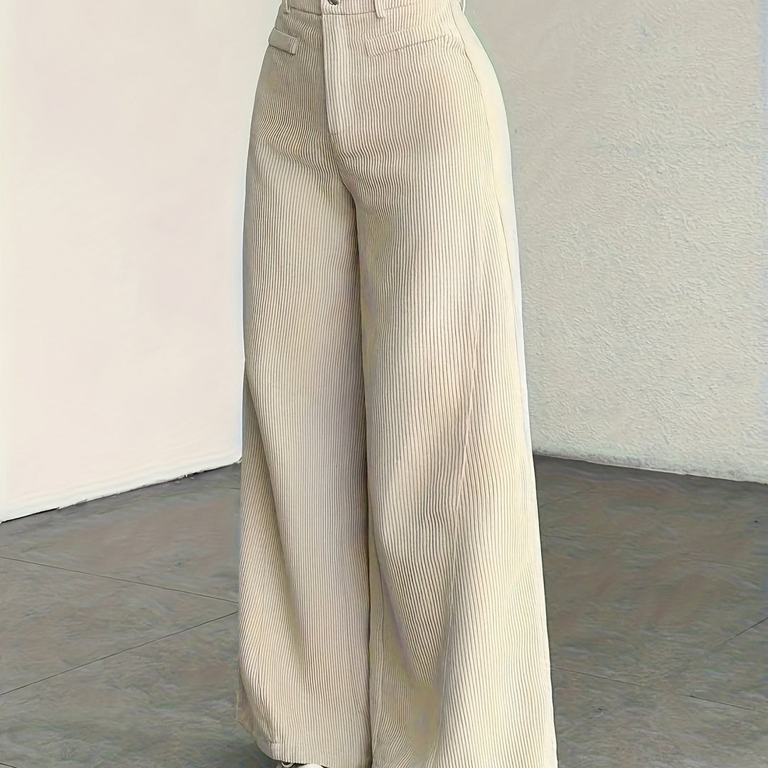Women's High-Waisted Wide-Leg Trousers