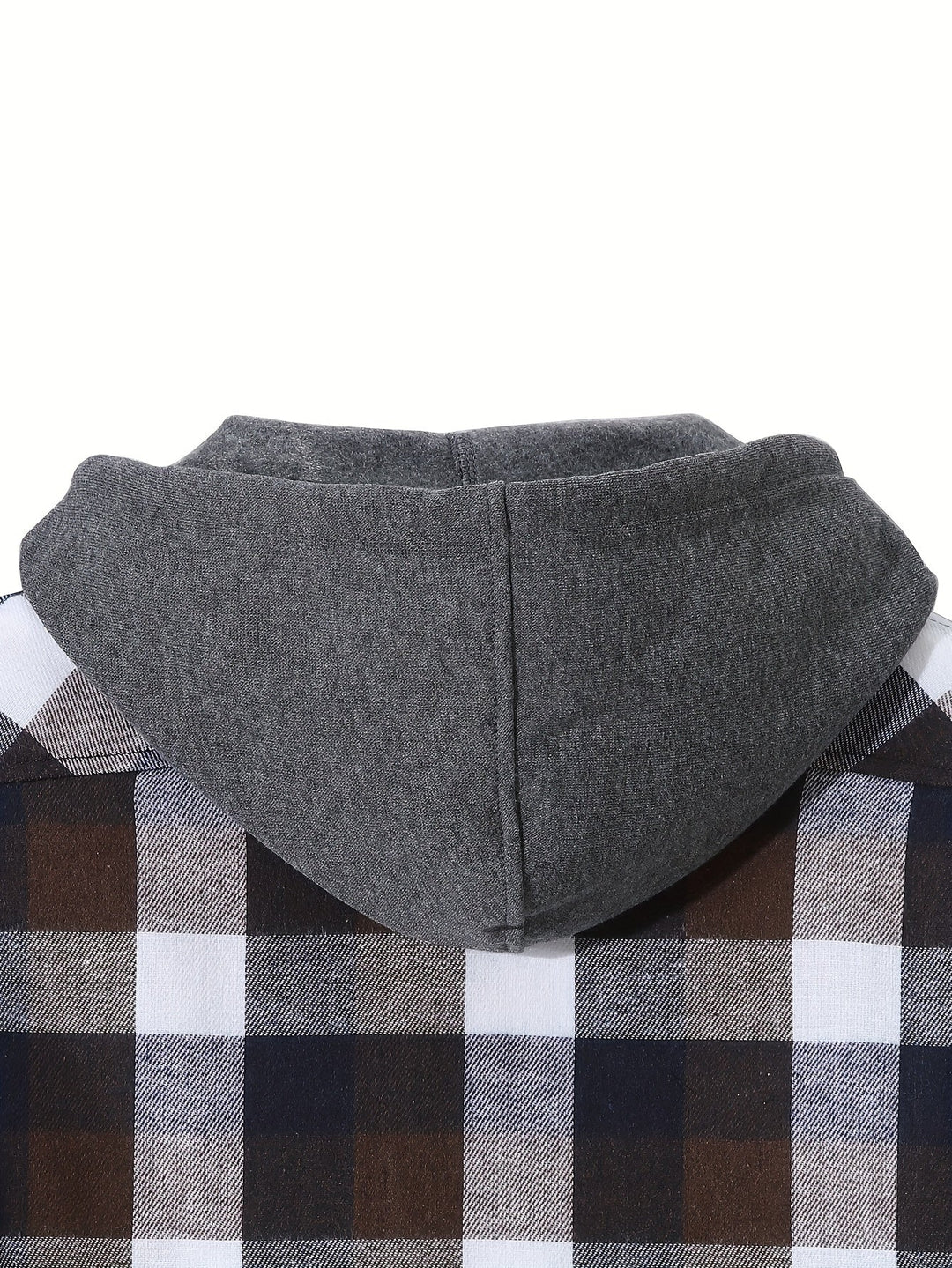 Checked Hooded Shirt for Men