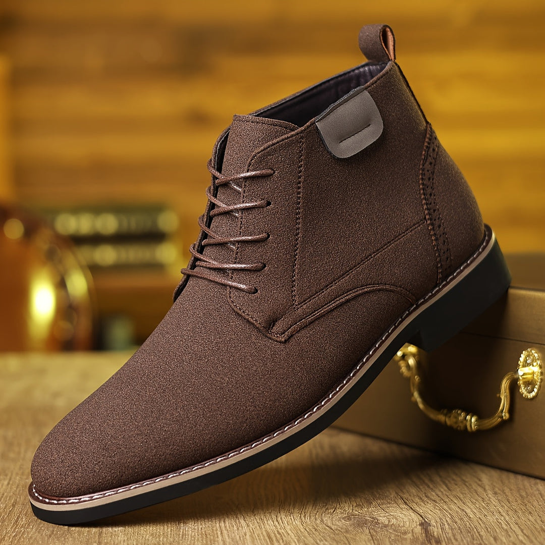 Refined Lace-Up Ankle Boots for Men