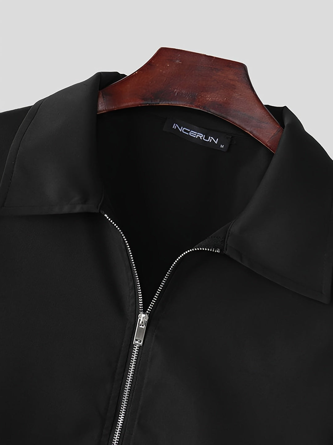 Black Modern Cropped Jacket for Men