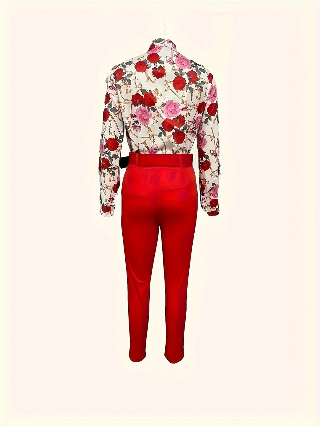 Floral Two-Piece Set for Women, Elegant Style