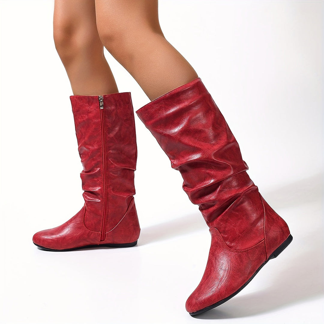 Slouched Mid-Calf Boots for Women