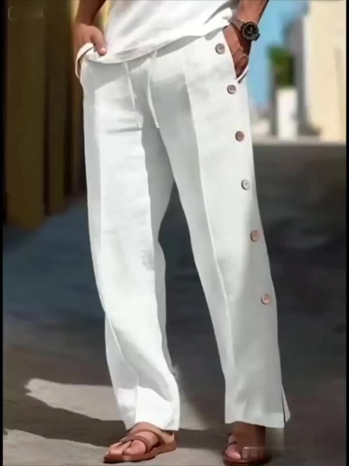 Relaxed Straight-Leg Pants for Men