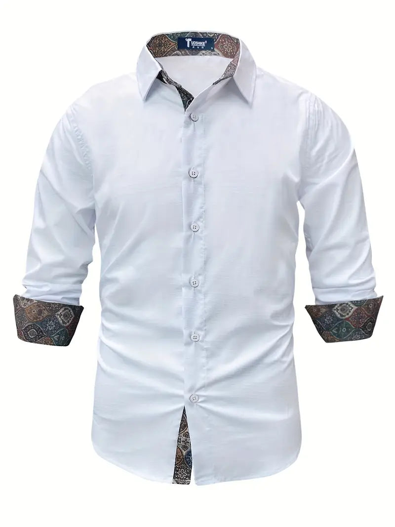 Button-Up Shirt for Men, Tailored Style