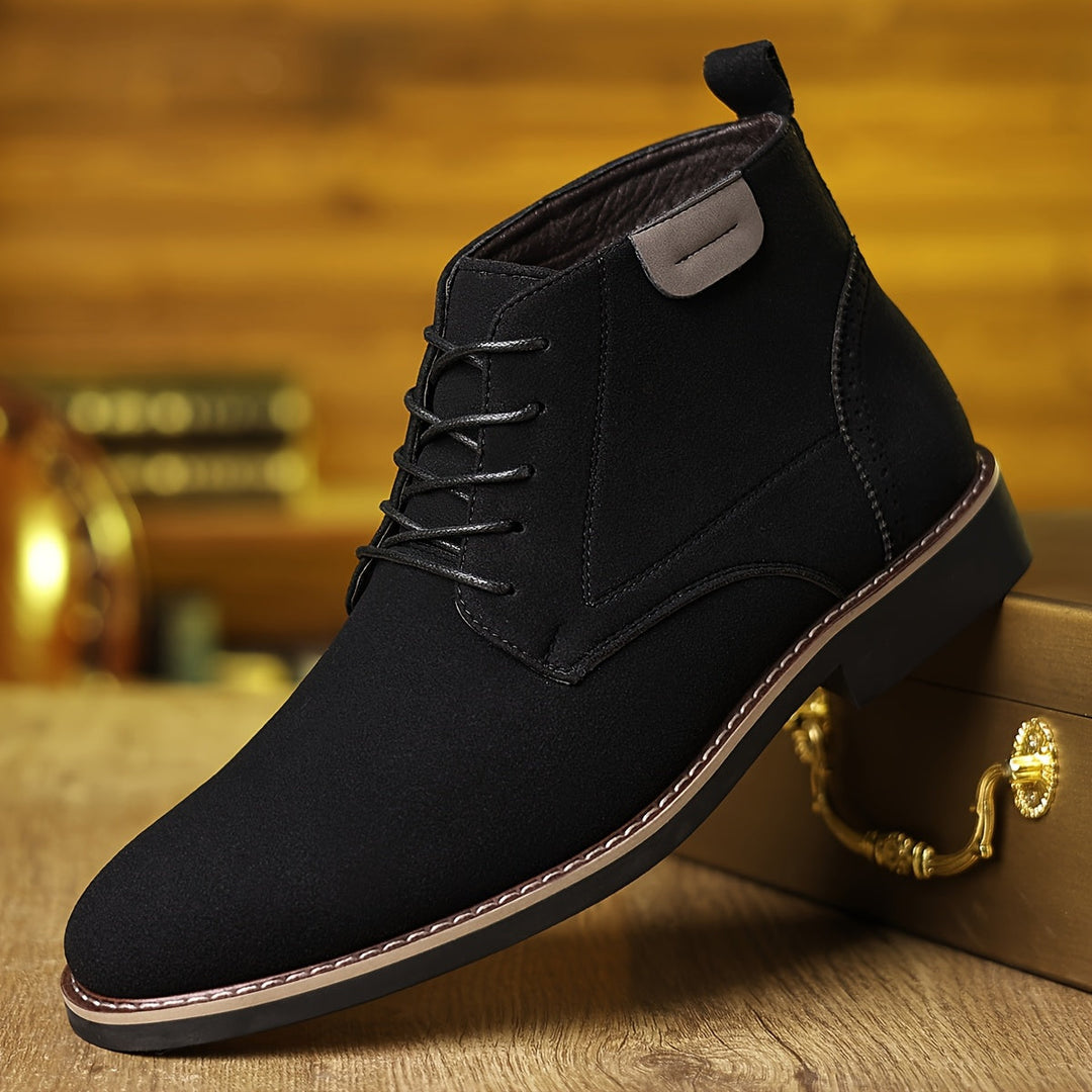 Refined Lace-Up Ankle Boots for Men