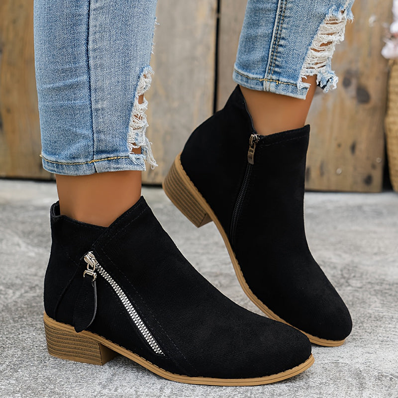 Comfortable Zipper Shoes for Women, Elegant Style