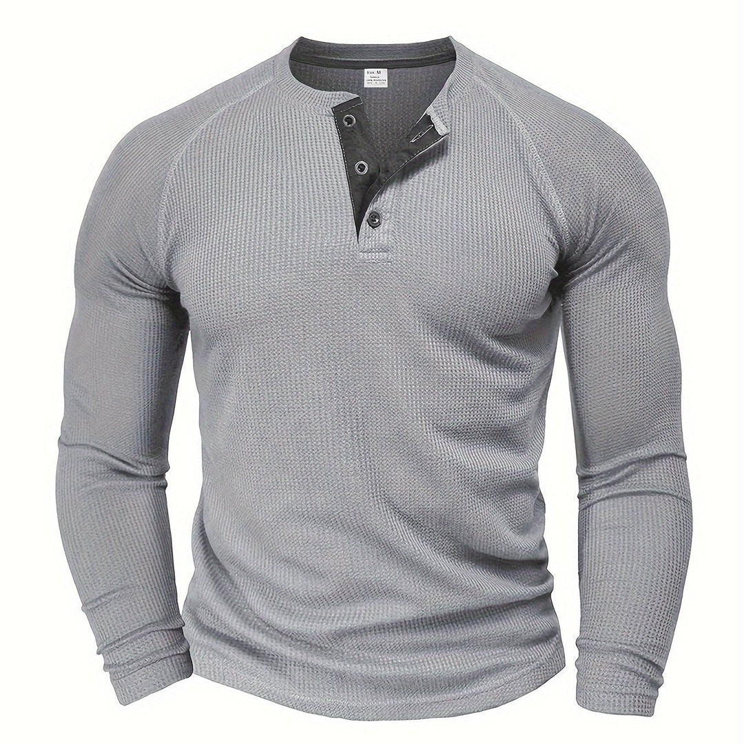 Button Henley Shirt, Men's Classic Fit