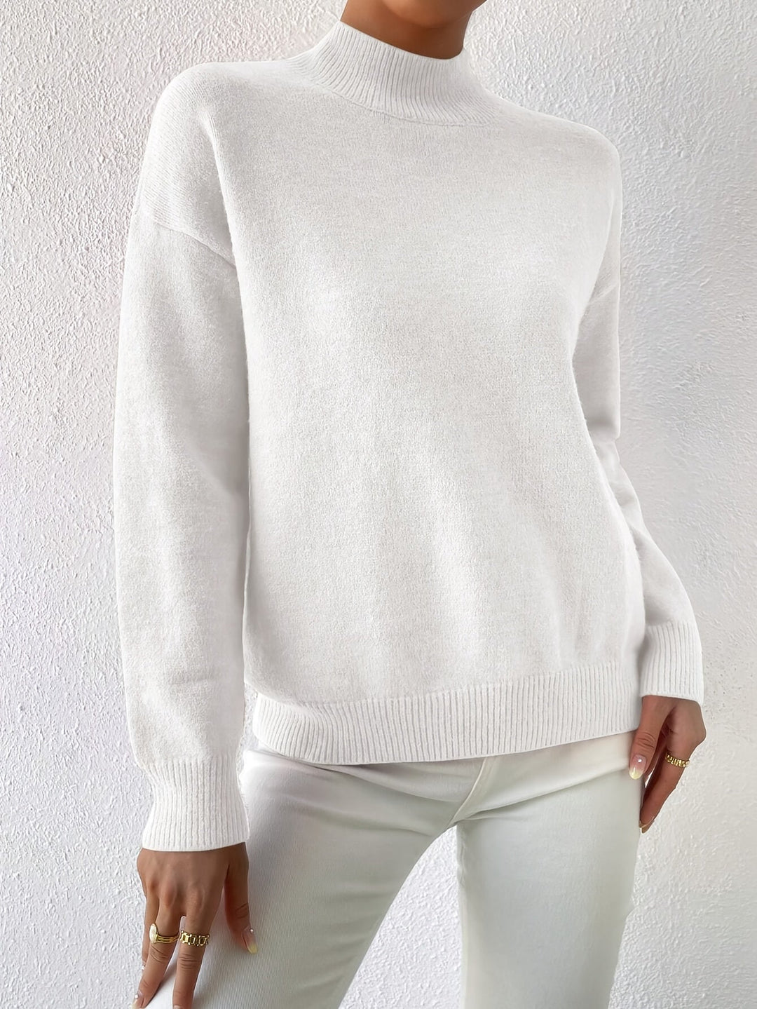 Mock Neck Sweater, Women's Refined Fit