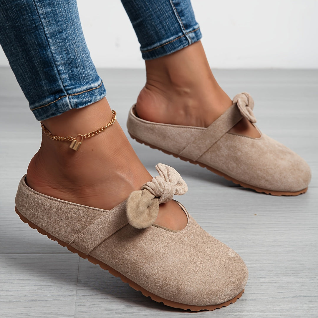 Bow Slip-On Mules, Women's Soft Fit