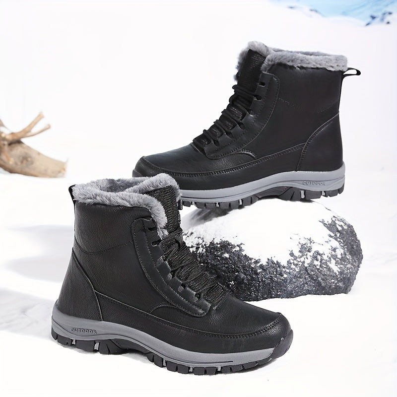 Warm-Lined Winter Trail Boots for Men