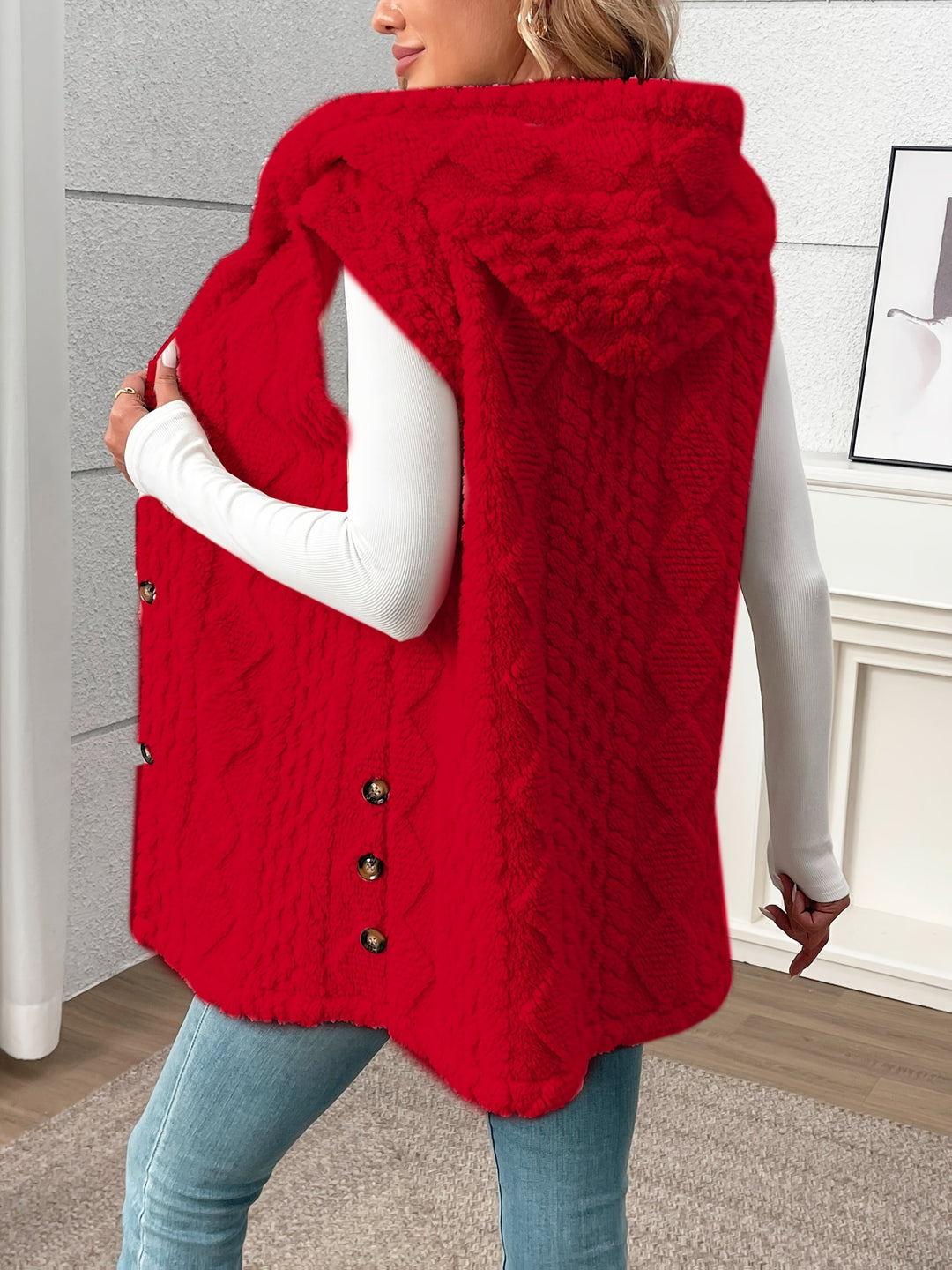 Cozy Hooded Sleeveless Vest for Women