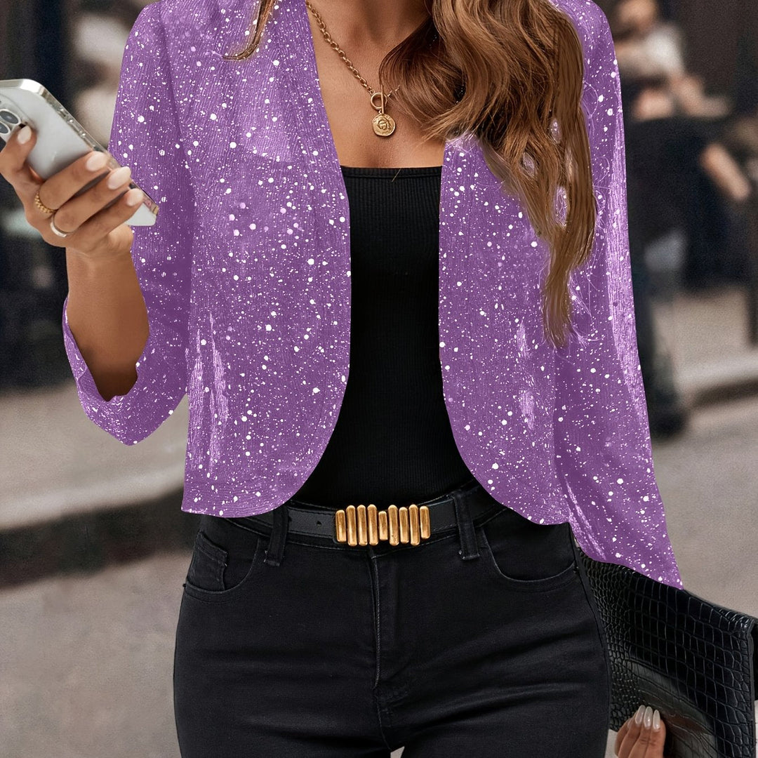Shimmer Cropped Jacket for Women