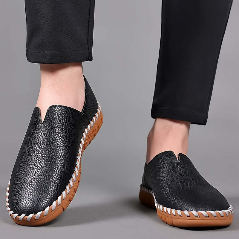 Men's Hand-Stitched Slip-On Loafers
