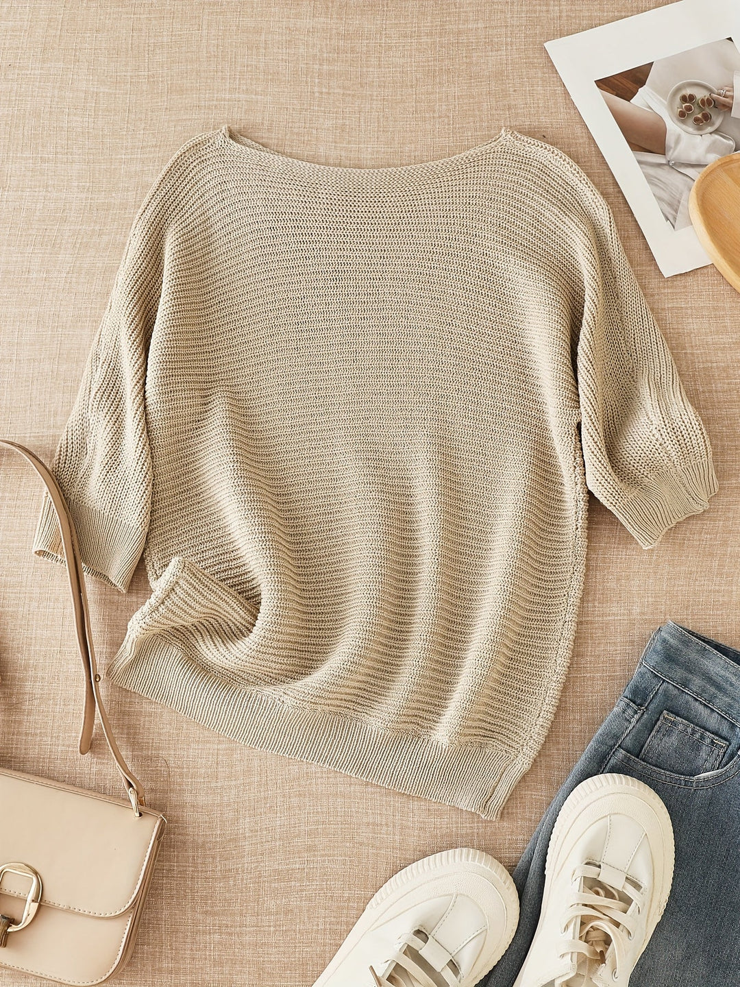 Open-Knit Sweater for Women, Relaxed Style